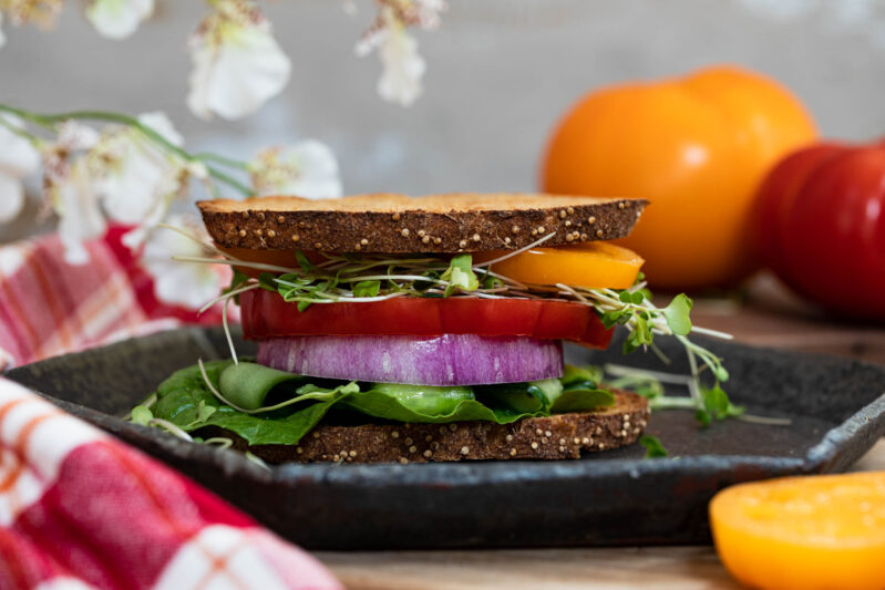 Quinoa Bread OIL Free Close Up Sandwich